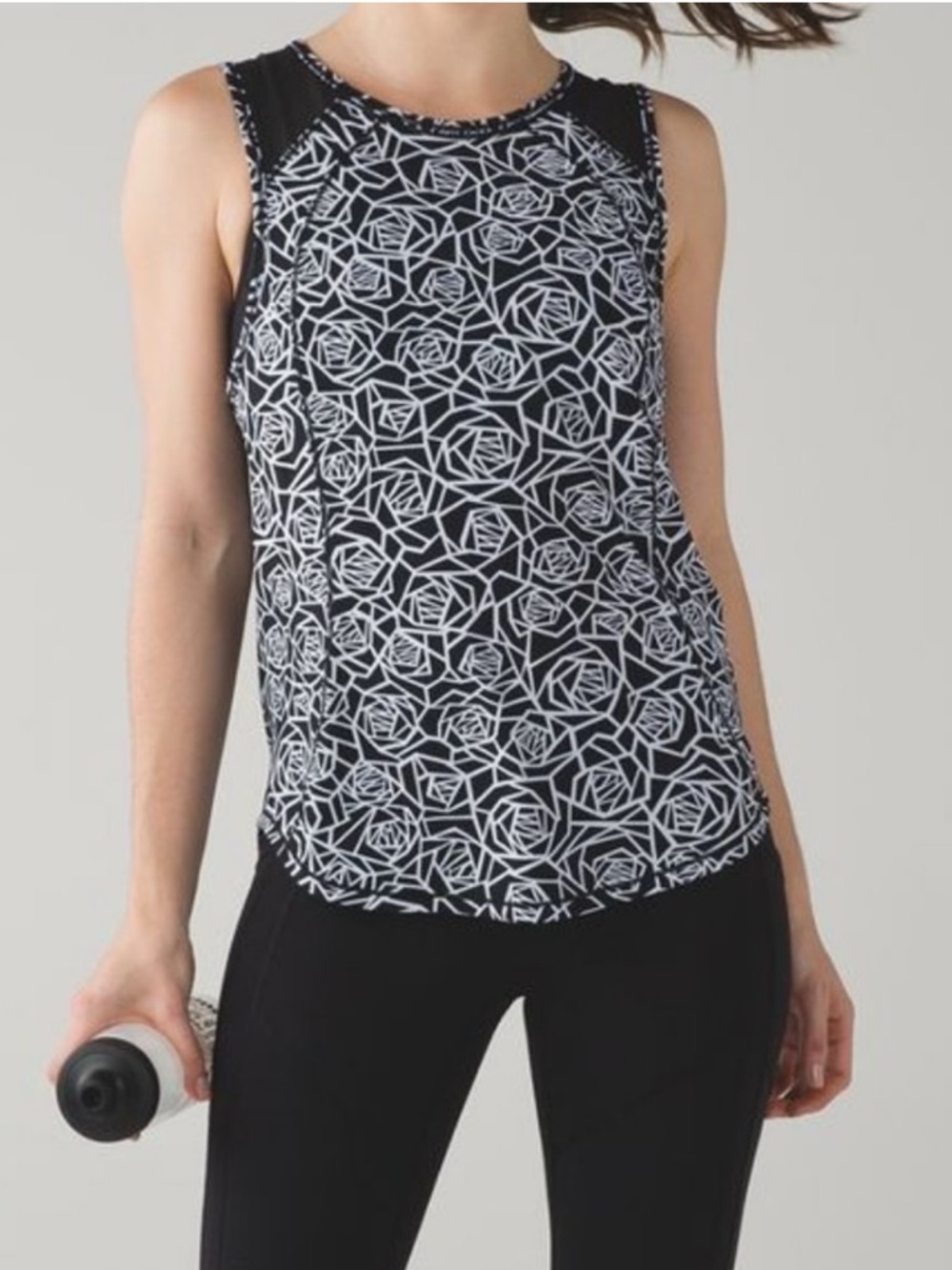 Lululemon Sculpt Tank Top Posey Black White